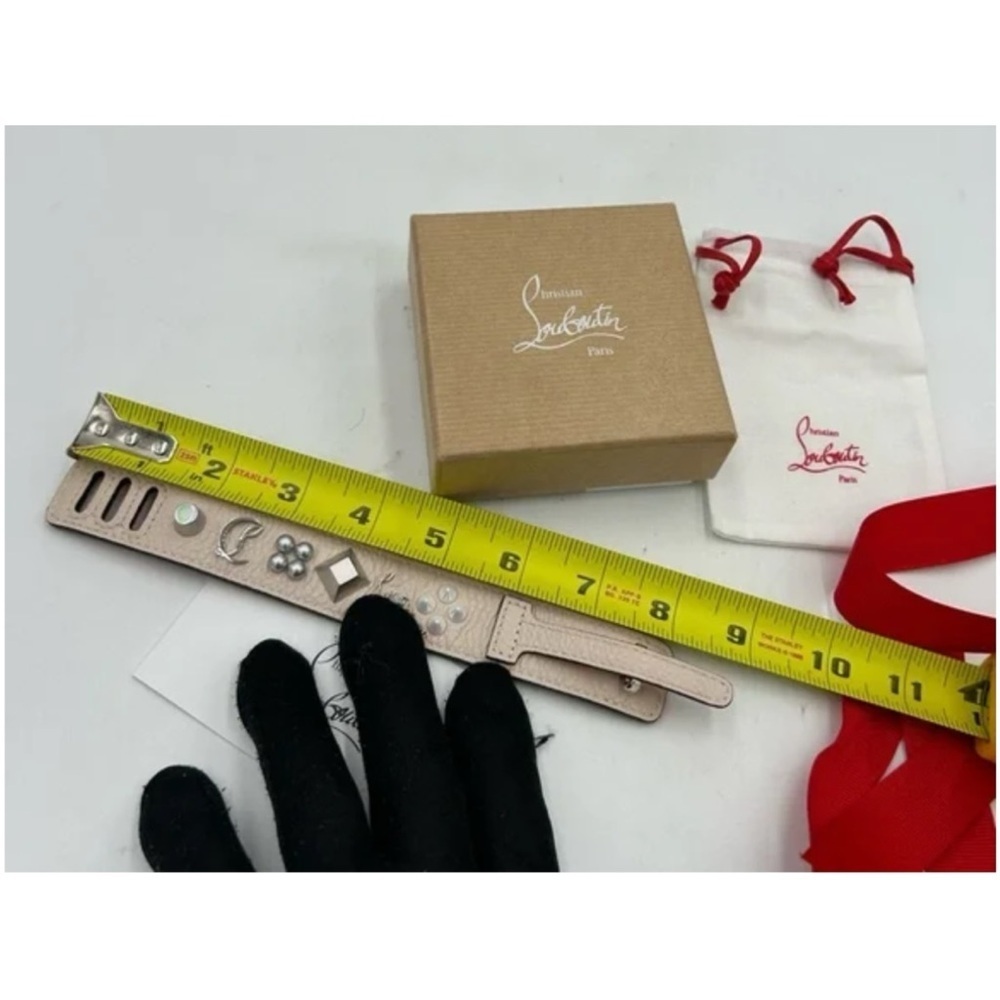 Christian Louboutin Paloma spike embellished leather bracelet. NWT. - Picture 2 of 6